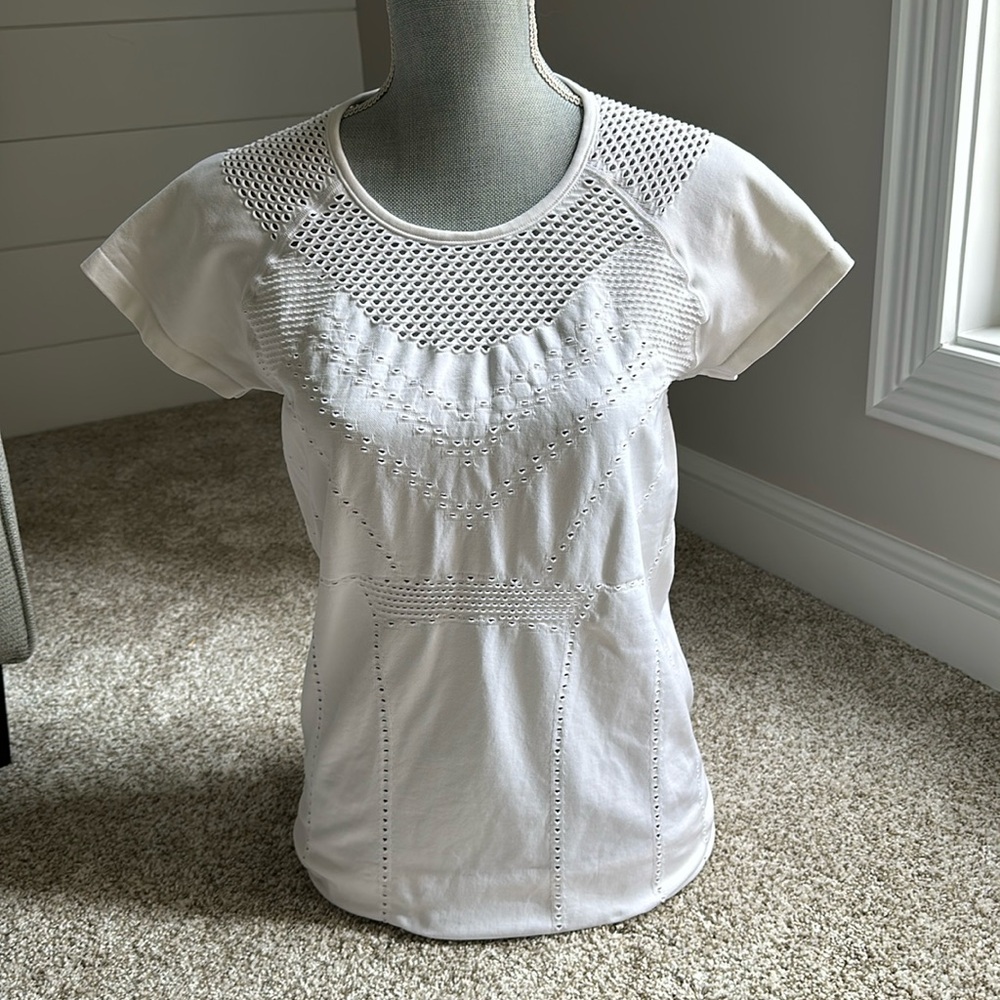 ATHLETA White Detailed Top